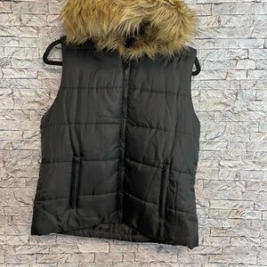 COPY - Tempco Faux Fur Hooded Black Vest